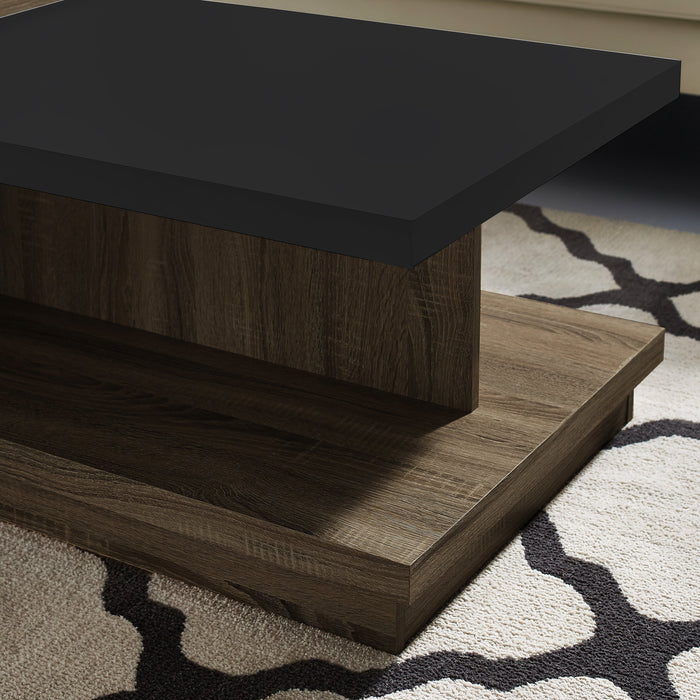 Duet Coffee Table Dark Oak and Black Home Living Store