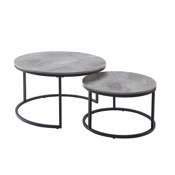ECHO 800 Nested Coffee Table Set Cement by Censi Home Living Store