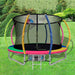 Everfit 10FT Trampoline Round Trampolines With Basketball Hoop Kids Present Gift Enclosure Safety Net Pad Outdoor Orange Home Living Store