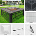 Fire Pit BBQ Grill Smoker Table Outdoor Garden Ice Pits Wood Firepit Home Living Store