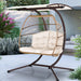 Gardeon Outdoor Furniture Lounge Hanging Swing Chair Egg Hammock Stand Rattan Wicker Latte Home Living Store