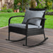 Gardeon Outdoor Furniture Rocking Chair Wicker Garden Patio Lounge Setting Black Home Living Store