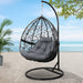 Gardeon Outdoor Hanging Swing Chair - Black Home Living Store