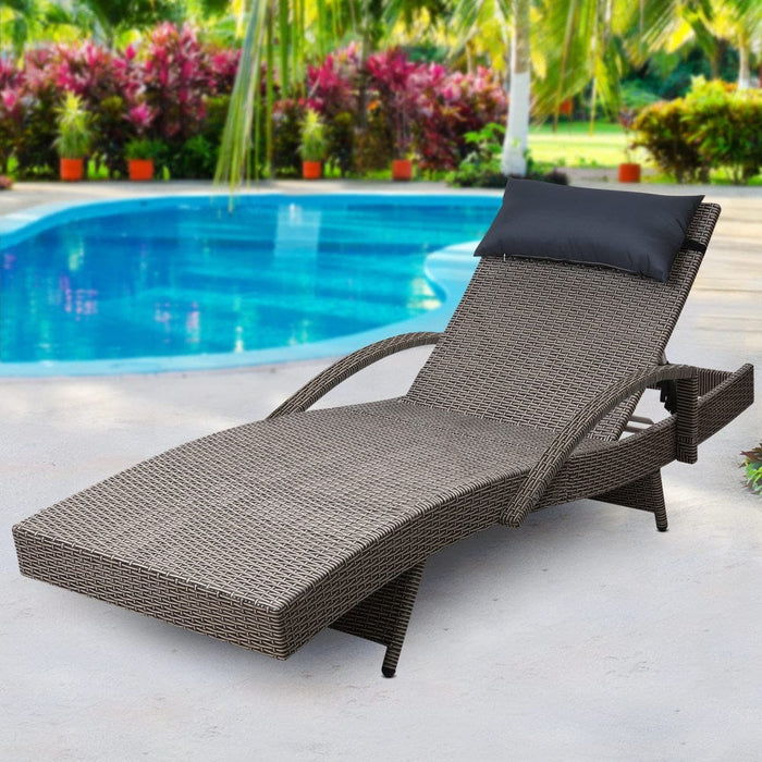 Gardeon Outdoor Sun Lounge Furniture Day Bed Wicker Pillow Sofa Set Home Living Store