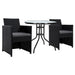 Gardeon Patio Furniture Dining Chairs Table Patio Setting Bistro Set Wicker Tea Coffee Cafe Bar Set Home Living Store