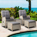 Gardeon Recliner Chairs Sun lounge Outdoor Setting Patio Furniture Garden Wicker Furniture > Outdoor Furniture > Outdoor Furniture Sets HLS