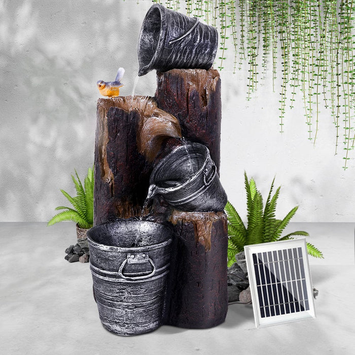 Gardeon Solar Water Fountain Feature Garden Bird Bath Outdoor Pump Panel Battery Home Living Store