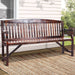 Gardeon Wooden Garden Bench Chair Natural Outdoor Furniture Décor Patio Deck 3 Seater Home Living Store