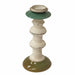 Antique Candle Holder (Mustard/Green Base) by Urban Style™ blank background shot