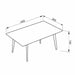 Mendy Grey Sintered Stone Dining Table with Metal Legs by Criterion™ Home Living Store