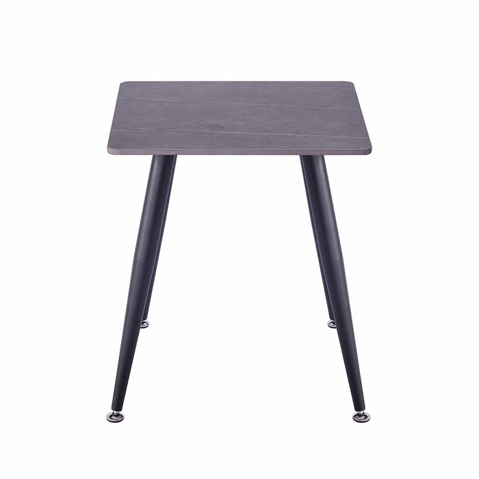Mendy Grey Sintered Stone End Table with Metal Legs by Criterion™ Furniture > Tables > Accent Tables > End Tables HLS