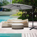 Milano 3M Outdoor Umbrella Cantilever With Protective Cover Patio Garden Shade - Grey Home Living Store