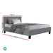 Neo Bed Frame Fabric - Grey King Single Furniture > Beds & Accessories > Beds & Bed Frames HLS