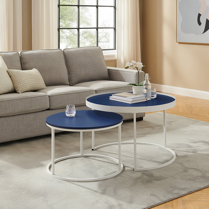 Nested Coffee Table Blue/White by Urban Style™ Furniture > Tables > Accent Tables > Coffee Tables HLS