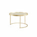 Nested Coffee Table White Marble Finish with Champagne Metal Frame by Criterion™ Home Living Store
