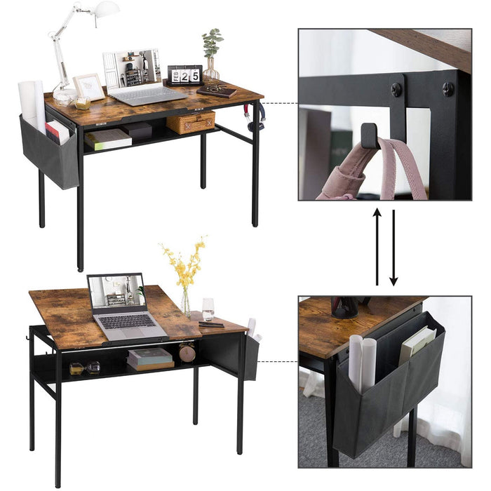 Oblique Rustic Brown Office Desk by Woodstock™ Furniture > Office Furniture > Desks HLS