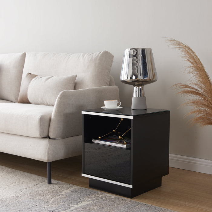 Titan Side Table Black by Tauris™ Lifestyle Image