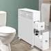 Toilet Storage Cabinet Caddy Holder Drawer Basket With Wheels Furniture > Bathroom HLS
