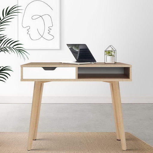 Two Drawer Wood Computer Desk Furniture > Office Furniture > Desks HLS