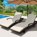 Two Sun Lounge Outdoor Furniture Day Bed Set - Rattan Wicker Lounger Patio Brown-Home Living Store-Furniture > Outdoor Furniture > Outdoor Furniture Sets 