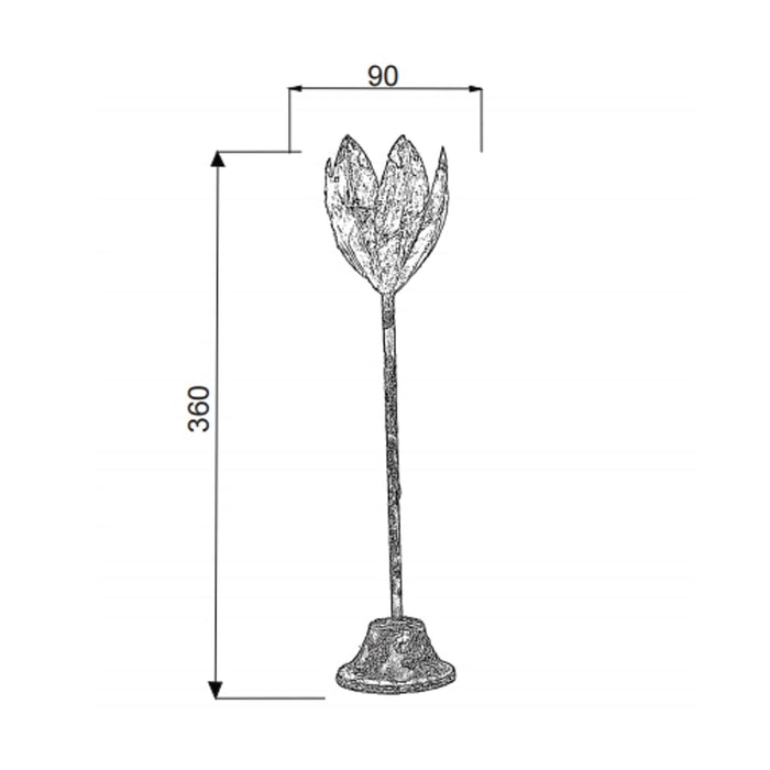 Vulcan Long Stem Antique Candle Holder White Iron Flower by Urban Style™ Home & Garden > Decor > Home Fragrance Accessories > Candle Holders HLS