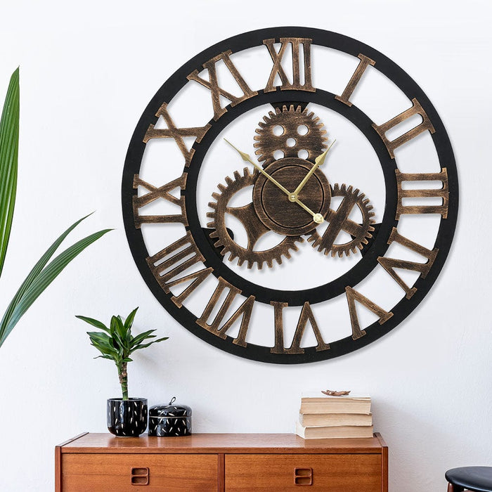 Wall Clock Large Modern Vintage Retro Metal Clocks 80CM Home Office Decor Home & Garden > Decor > Clocks HLS