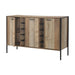 Wine Cabinet with 2 Strorage and open Selves Bar Cabinet Cupboard in Oak Colour Home Living Store